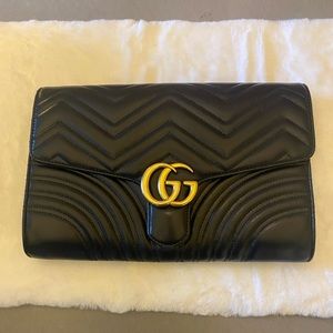 Gucci Black Marmont Clutch